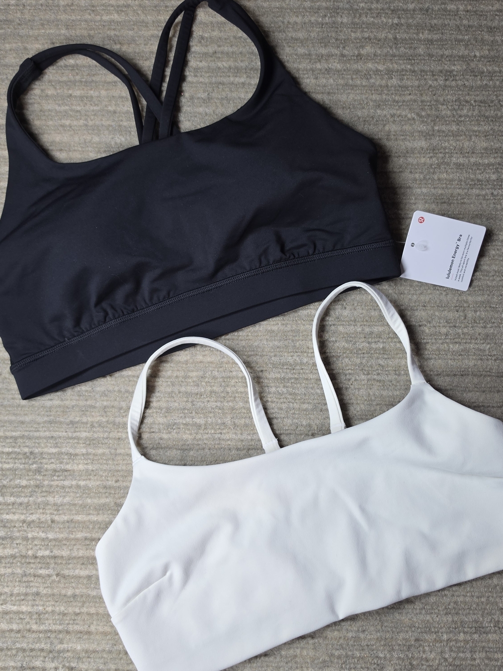 2 PAIR LULULEMON SPORTS BRAS WOMENS SIZE 10, One NWT, One EUC